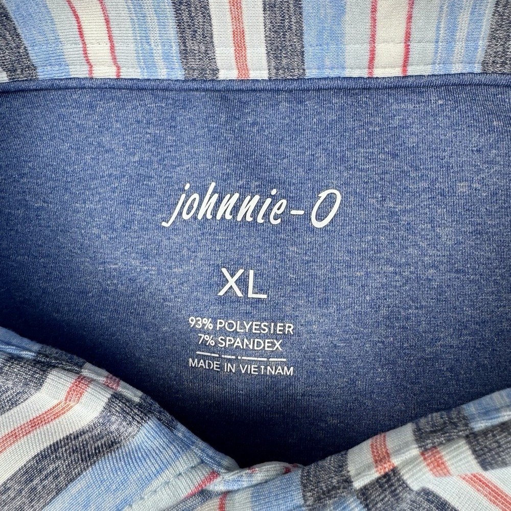 Johnnie-O McKinley Striped Golf Polo Men XL Short Sleeve Stretch Performance - Picture 7 of 10